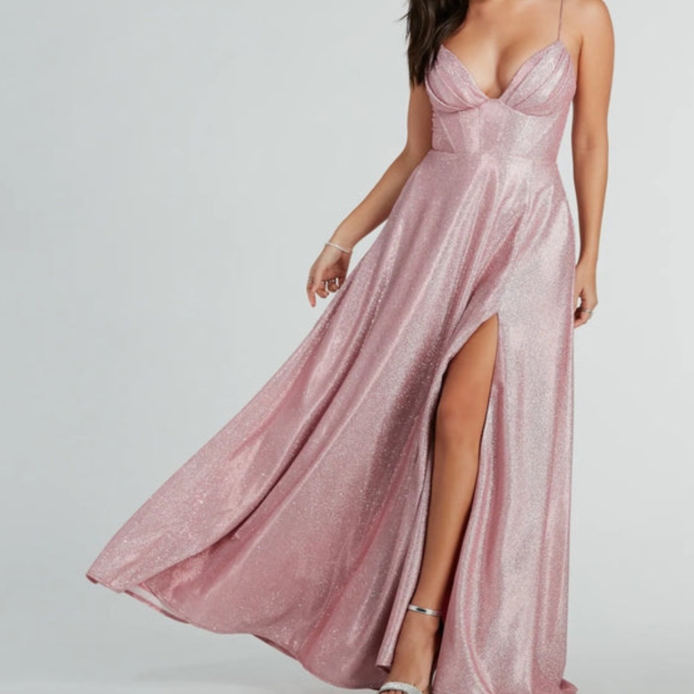 Windsor Skyla Glitter Corset A-Line Dress - Size Small